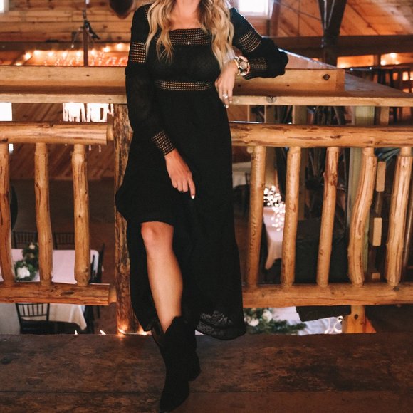 Paulio Boho Black Maxi Dress - Picture 3 of 5